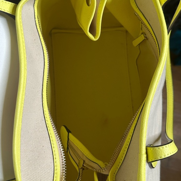 Kate Spade Yellow and Tan Canvas Tote - Picture 4 of 6